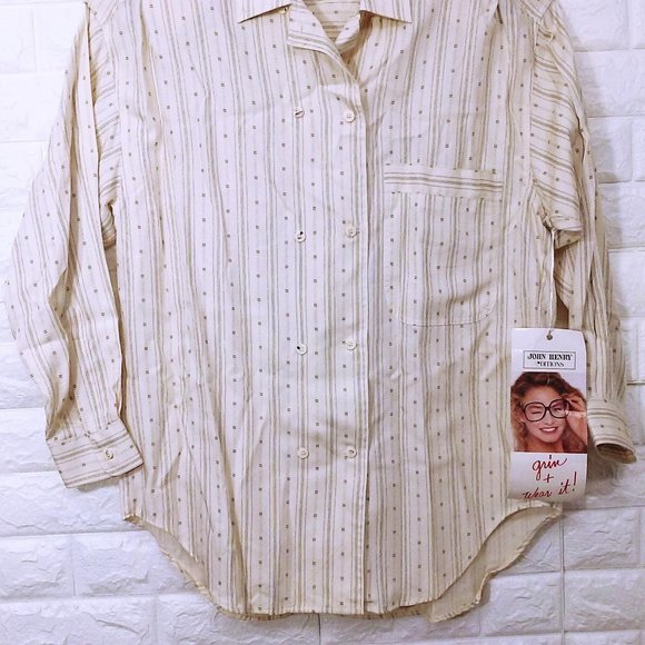 New Vintage 80s Double-Breasted Oversize Shirt - Picture 6 of 8